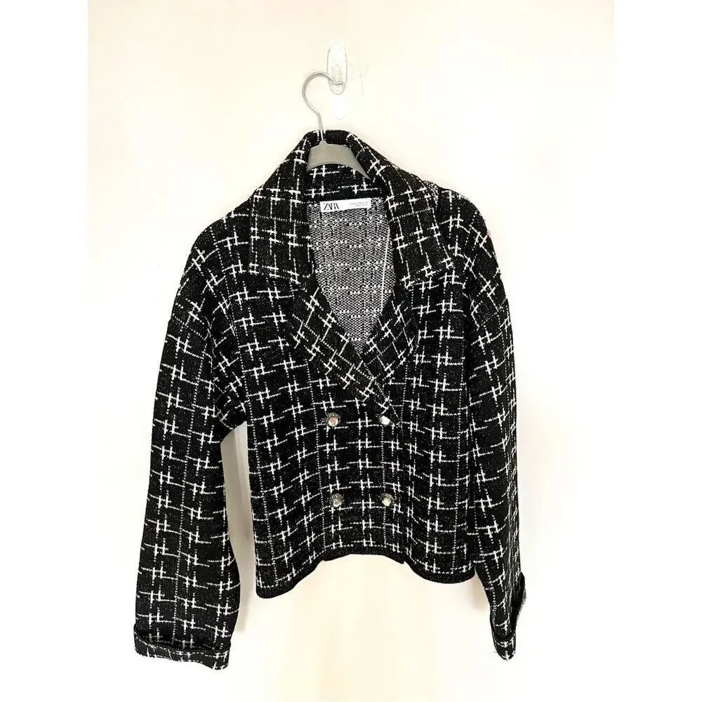 Zara bejeweled metallic jacket size medium